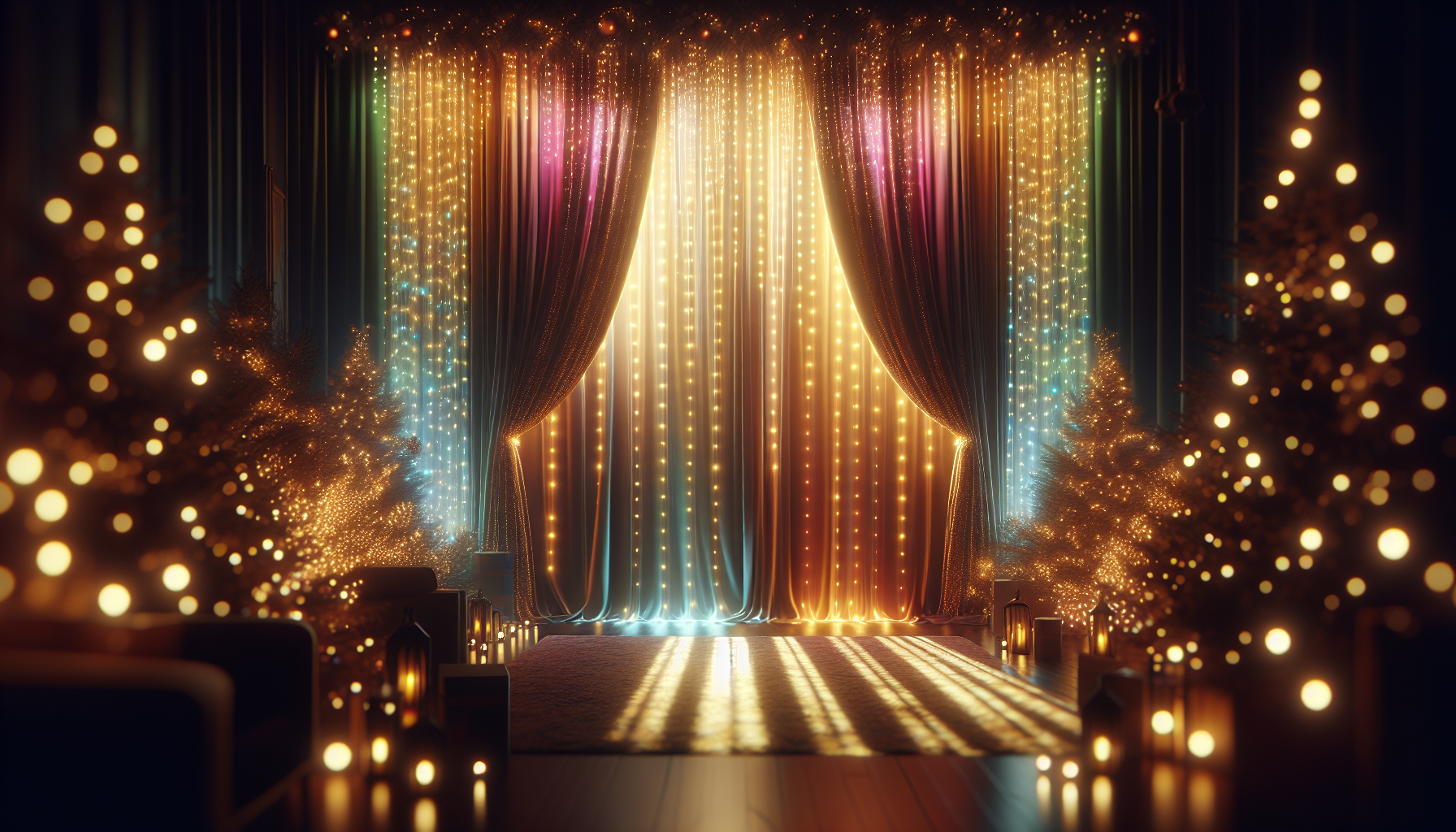 Govee Curtain Lights for Christmas!￼