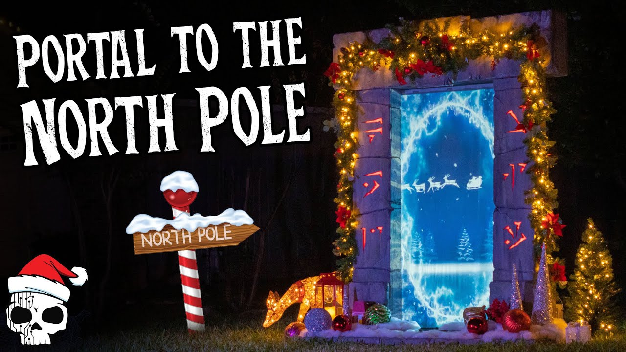 DIY Christmas decorations can be customized using a stone portal and projector