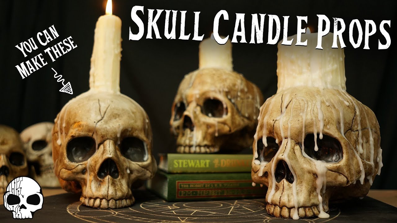 Dripping Skull Candle Holders DIY Tutorial