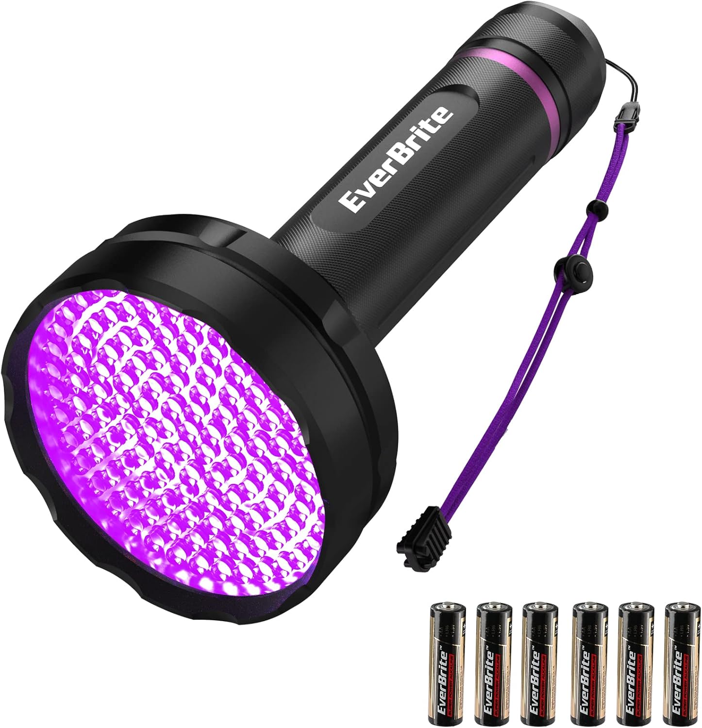 EverBrite UV Flashlight, 68 LED Blacklight Flashlights, 395nm Black Light Flashlight for Pet Urine Detection, Scorpions, Dry Stains, Bed Bug (Batteries Included)